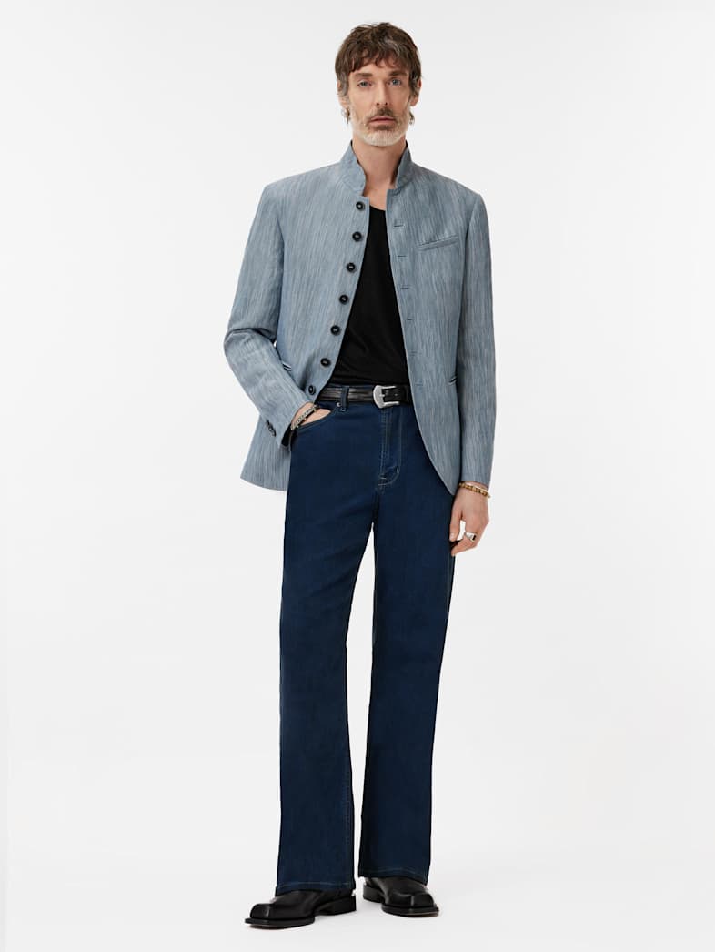 John Varvatos REDWOOD JACKET Clothing Featured Suiting REDWOOD JACKET BLUE MIST