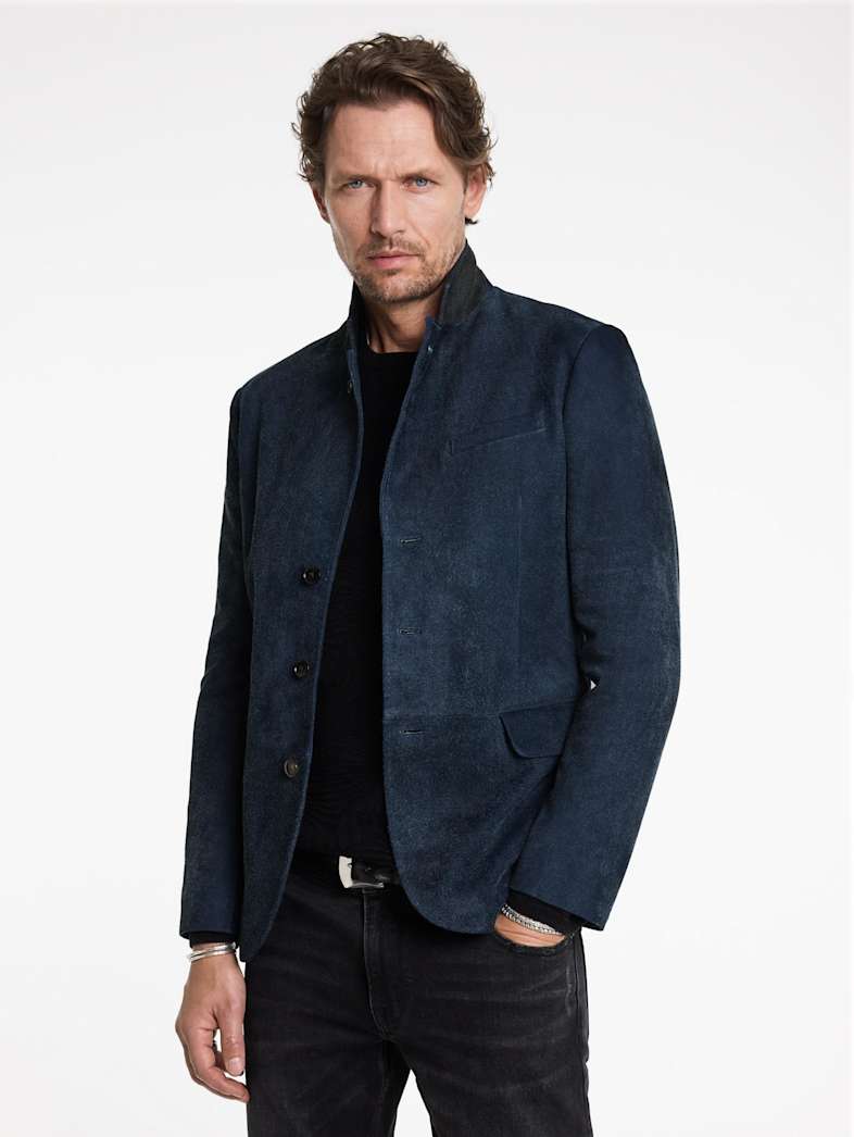 John Varvatos RIND JACKET Outlet Outlet Leather & Outerwear RIND JACKET POWDER BLUE
