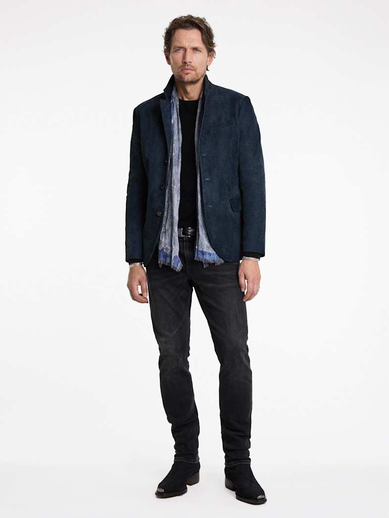 John Varvatos RIND JACKET Outlet Outlet Leather & Outerwear RIND JACKET POWDER BLUE