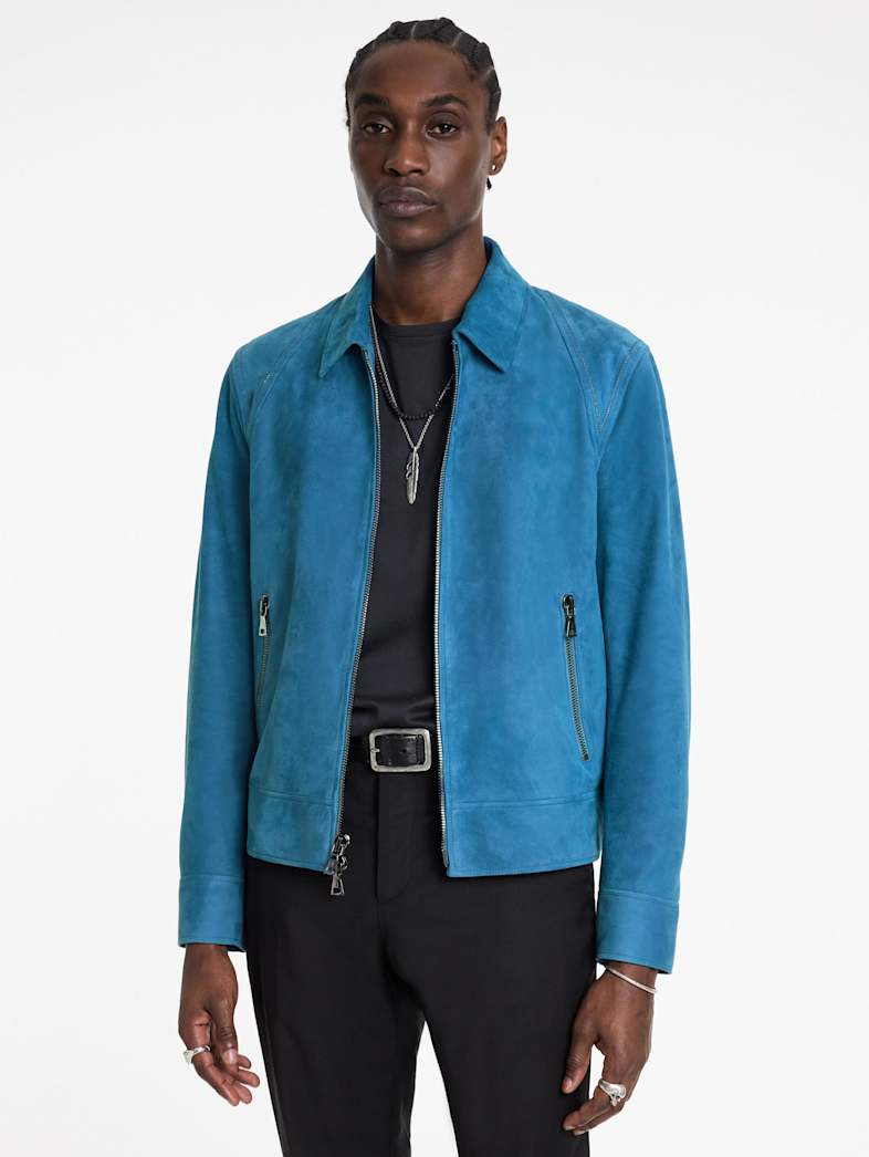 John Varvatos ROCKAWAY JACKET Outlet Outlet Leather & Outerwear ROCKAWAY JACKET BLUE STEEL