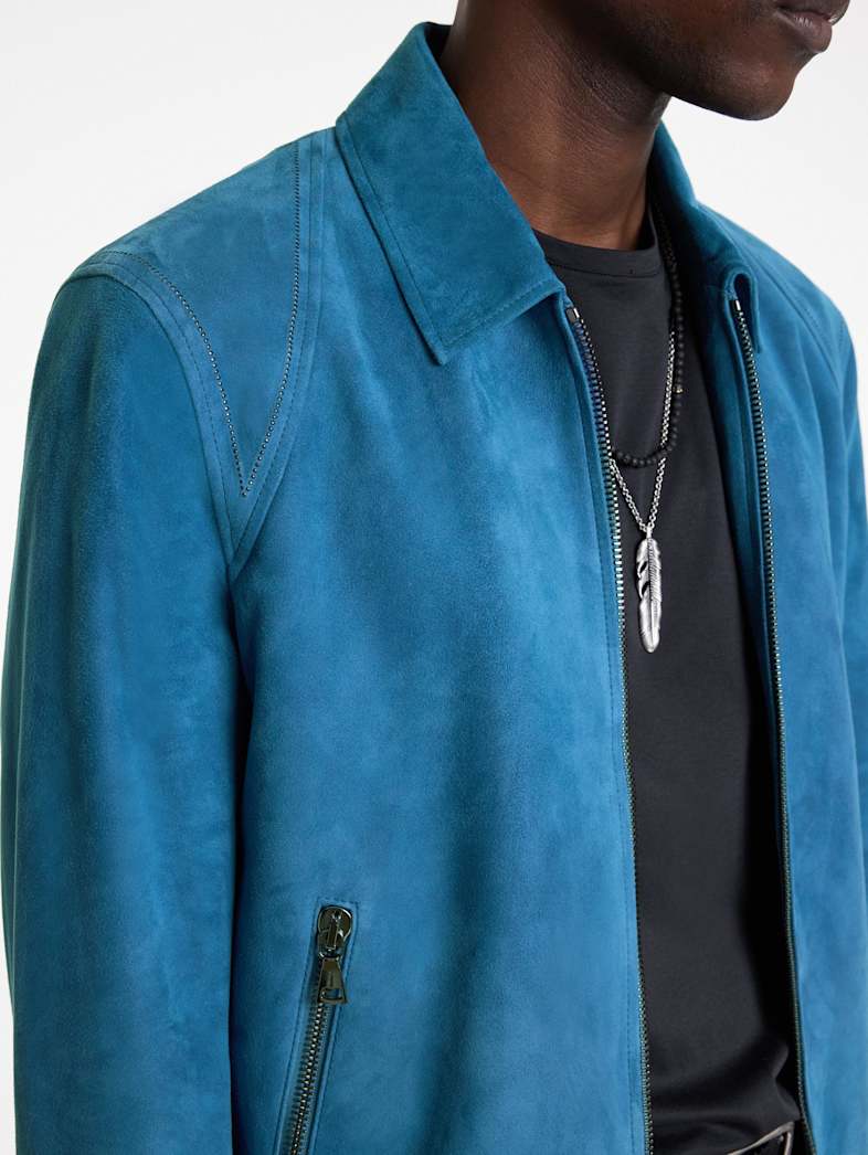 John Varvatos ROCKAWAY JACKET Outlet Outlet Leather & Outerwear ROCKAWAY JACKET BLUE STEEL