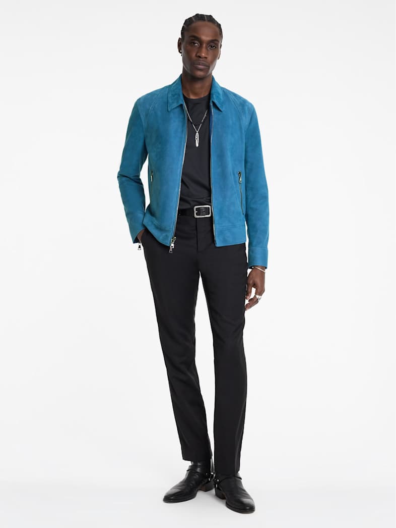 John Varvatos ROCKAWAY JACKET Outlet Outlet Leather & Outerwear ROCKAWAY JACKET BLUE STEEL