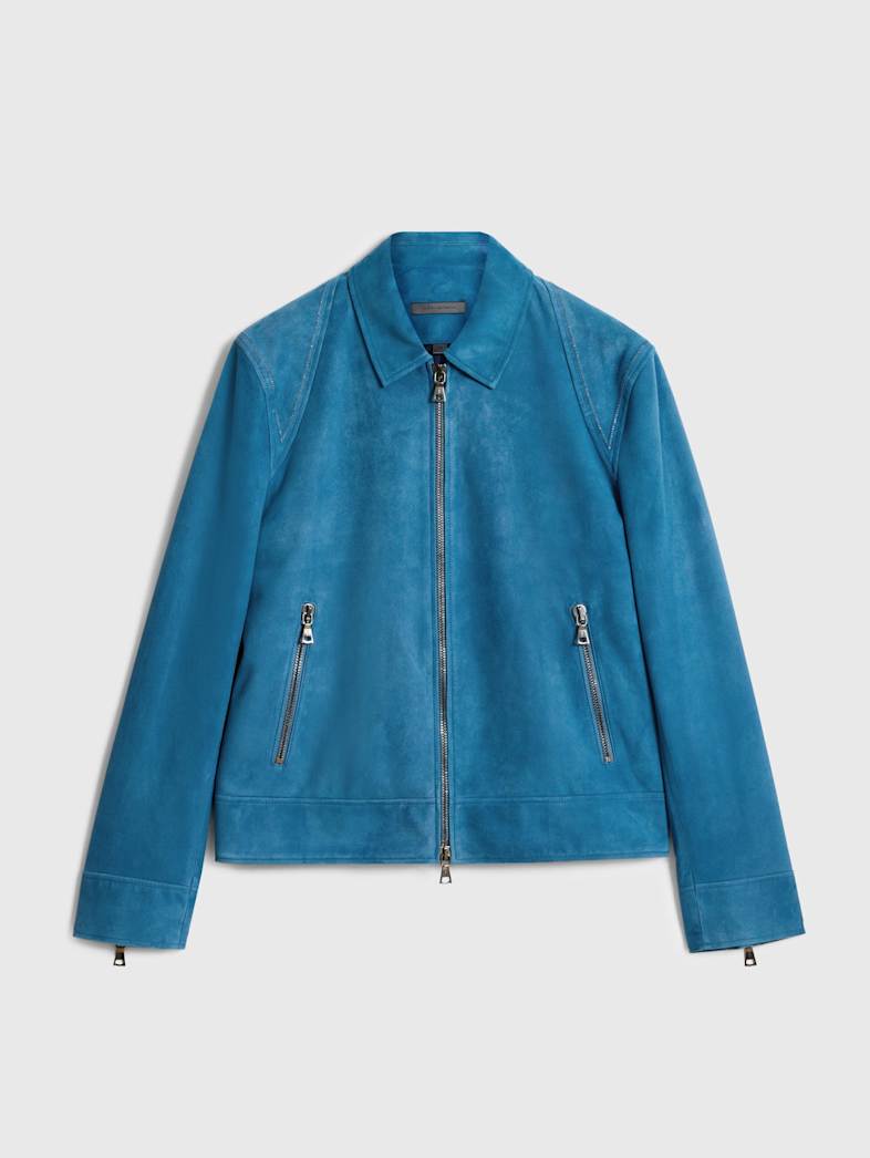 John Varvatos ROCKAWAY JACKET Outlet Outlet Leather & Outerwear ROCKAWAY JACKET BLUE STEEL