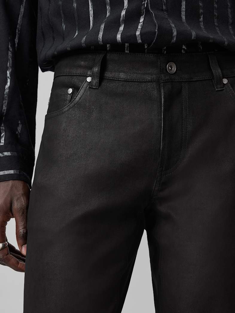 John Varvatos ROCKER LEATHER PANT Leather ROCKER LEATHER PANT BLACK