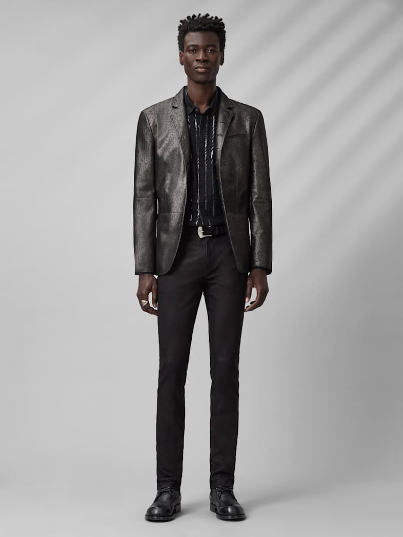 John Varvatos ROCKER LEATHER PANT Leather ROCKER LEATHER PANT BLACK