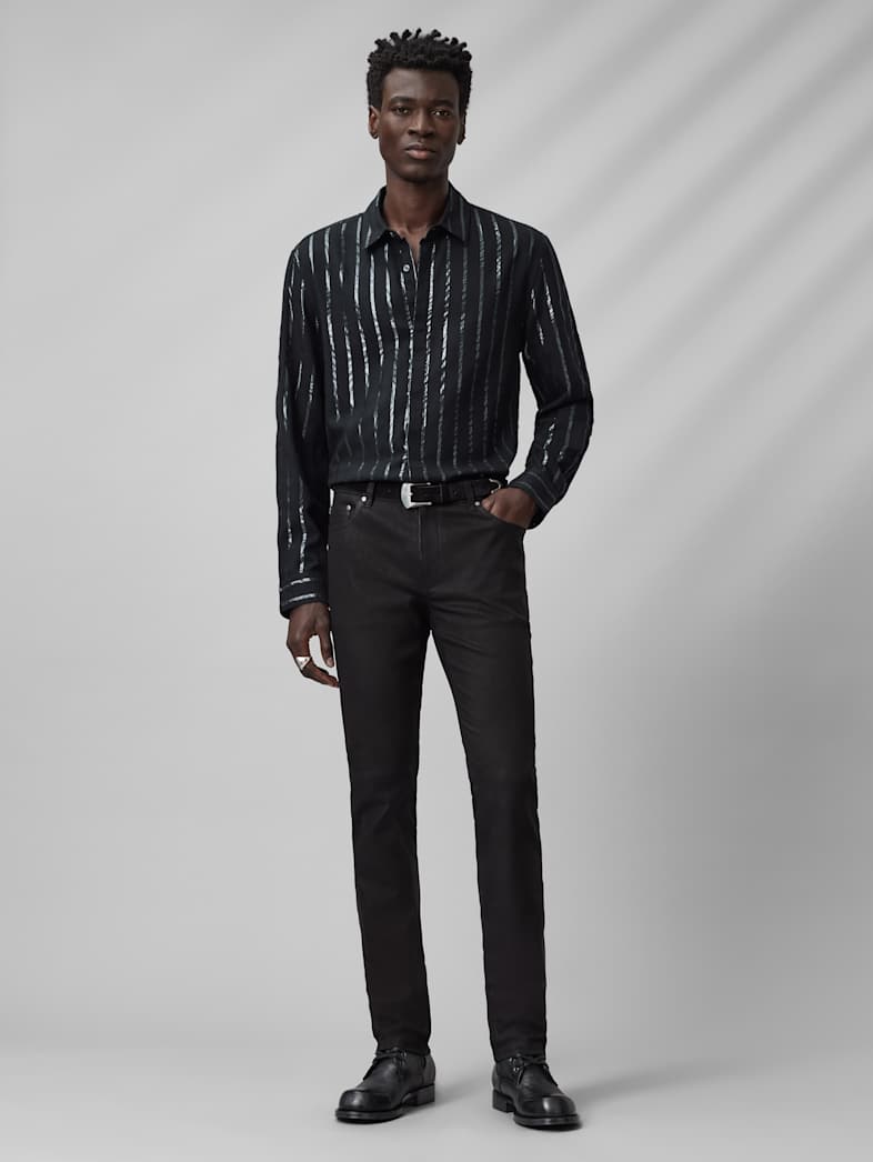 John Varvatos RODNEY SHIRT Clothing Tops Shirts RODNEY SHIRT BLACK