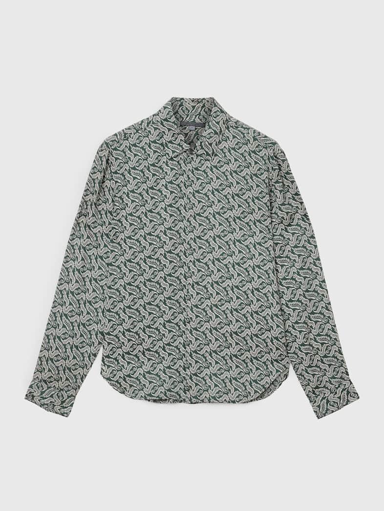 john varvatos RODNEY SHIRT Clothing Tops Shirts RODNEY SHIRT MOSS