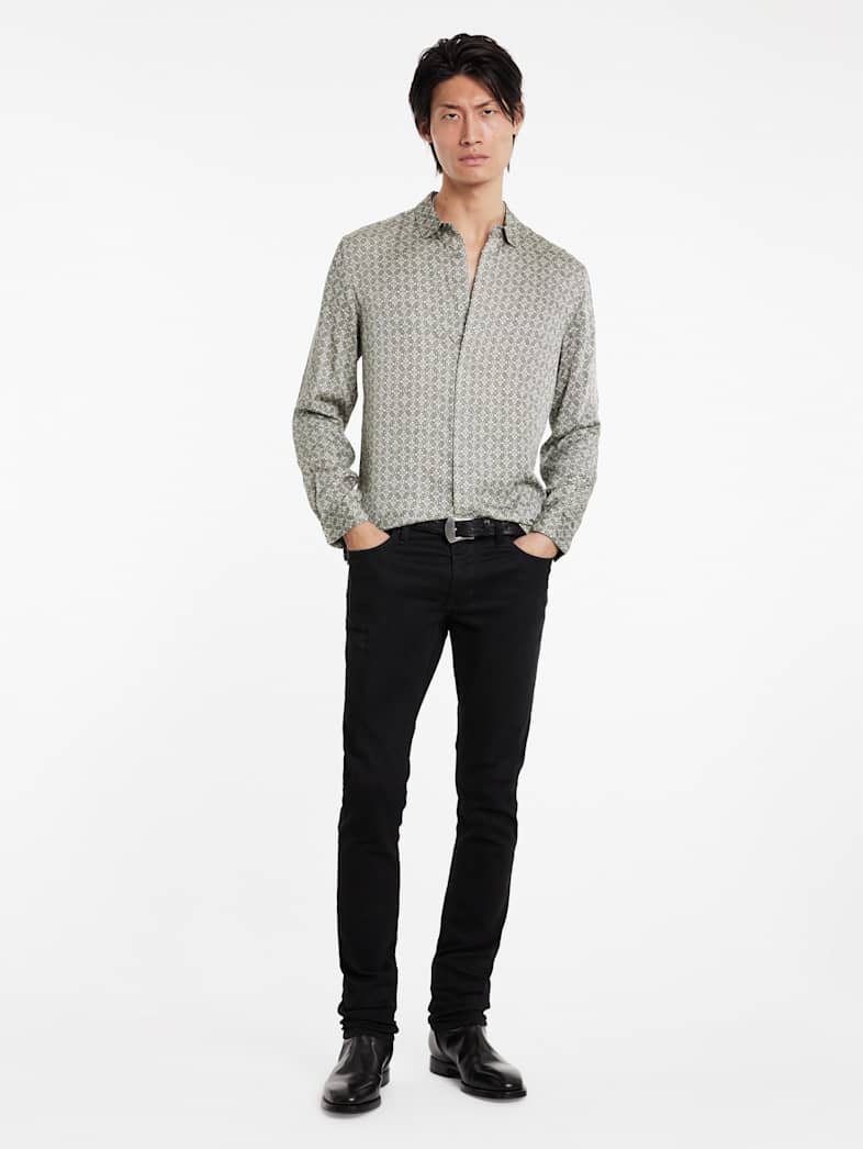 John Varvatos RODNEY SHIRT Outlet Outlet Tops RODNEY SHIRT GREY/TAN