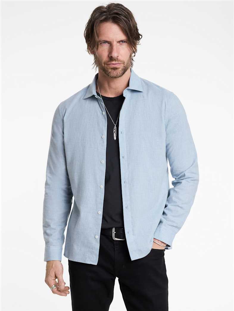 John Varvatos ROSEDALE SHIRT Outlet Outlet Tops ROSEDALE SHIRT BLUE MIST