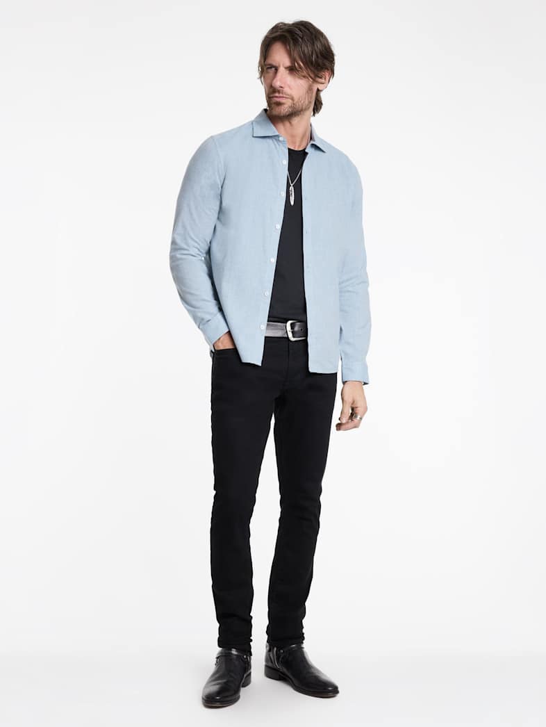 John Varvatos ROSEDALE SHIRT Outlet Outlet Tops ROSEDALE SHIRT BLUE MIST