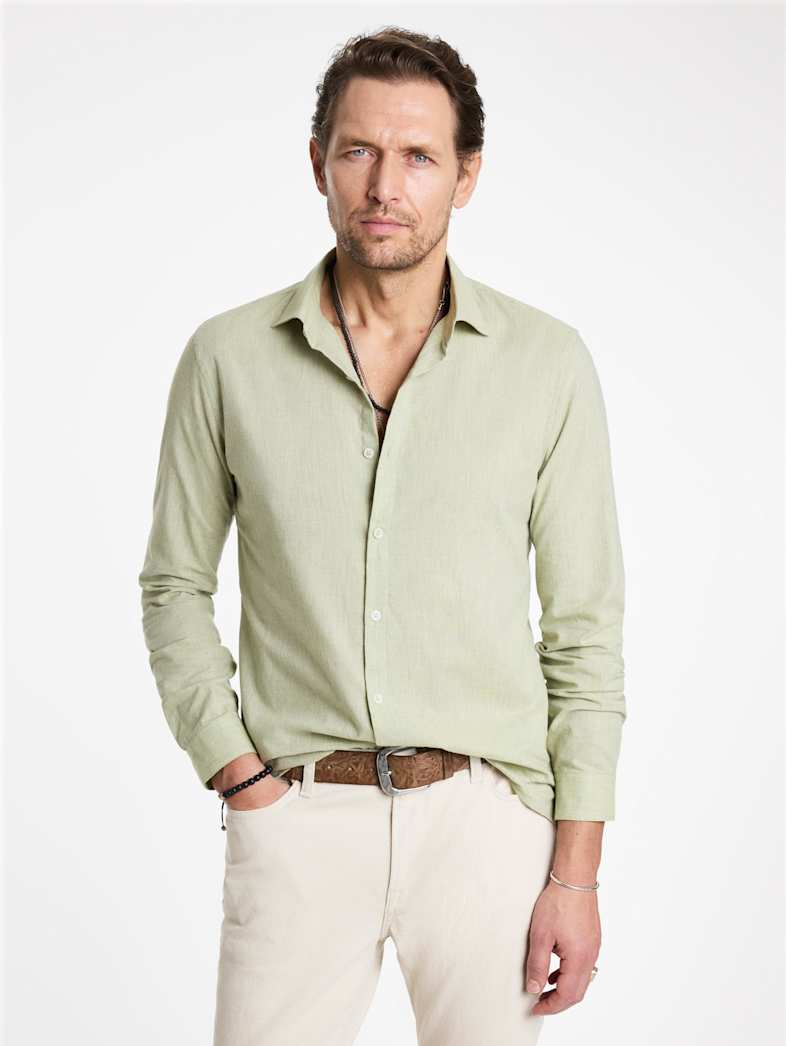 John Varvatos ROSEDALE SHIRT Outlet Outlet Tops ROSEDALE SHIRT EUCALPTUS