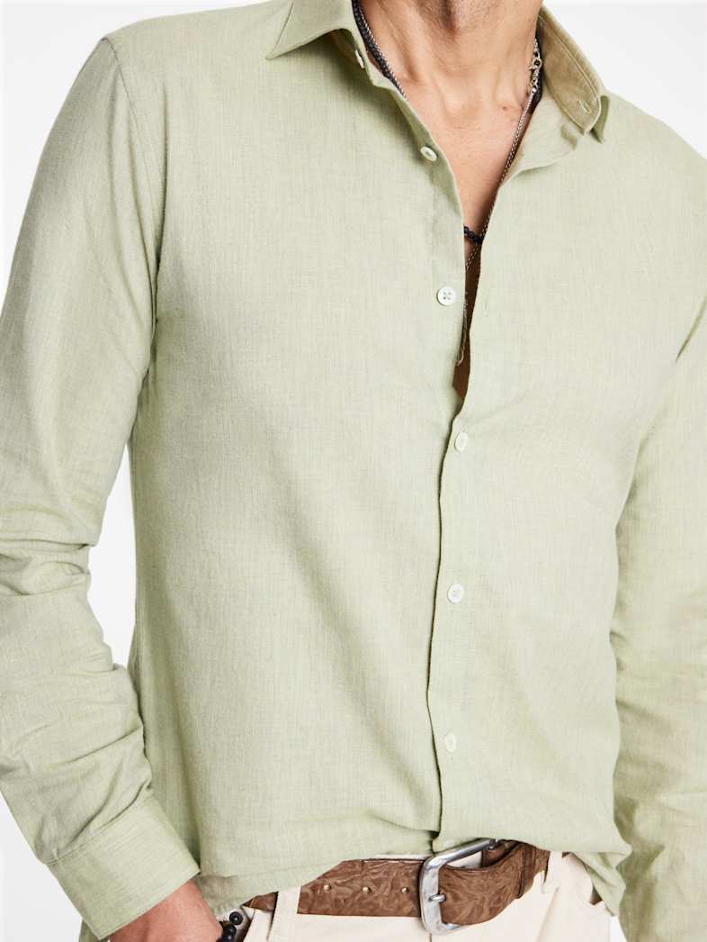 John Varvatos ROSEDALE SHIRT Outlet Outlet Tops ROSEDALE SHIRT EUCALPTUS