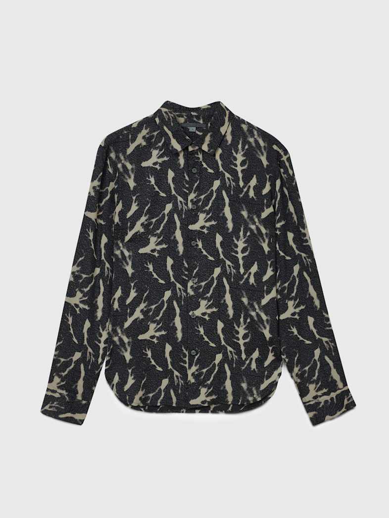 john varvatos ROSS SHIRT Clothing Tops Shirts ROSS SHIRT BLACK