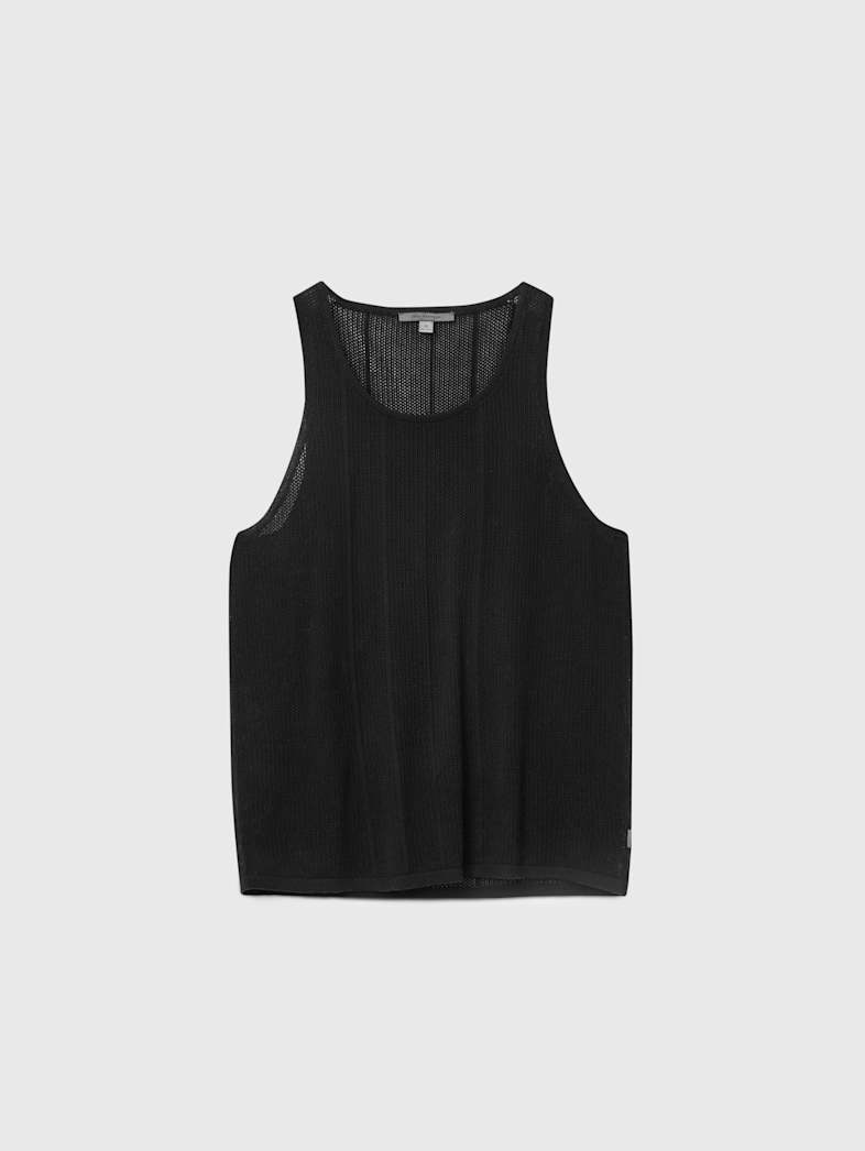 john varvatos RUIZ TANK Clothing Tops Sweaters RUIZ TANK BLACK