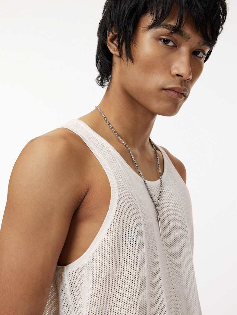 John Varvatos RUIZ TANK Clothing Tops Sweaters RUIZ TANK WHITE