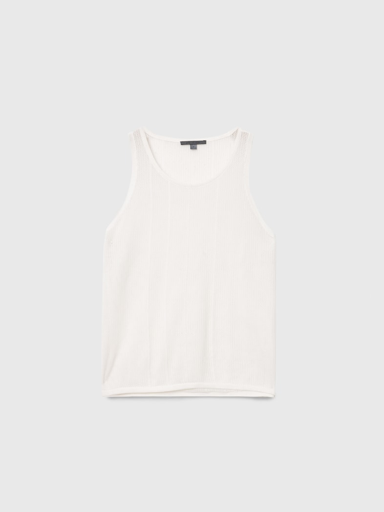 john varvatos RUIZ TANK Clothing Tops Sweaters RUIZ TANK WHITE