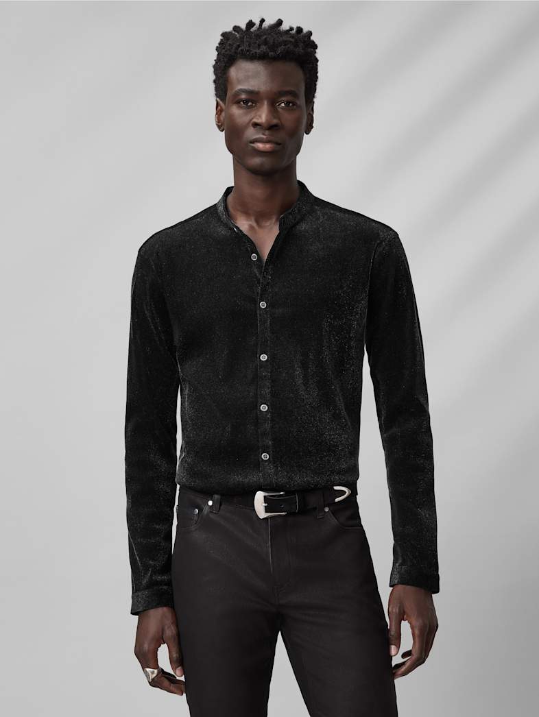 John Varvatos SIENA SHIRT Clothing Tops Shirts SIENA SHIRT BLACK