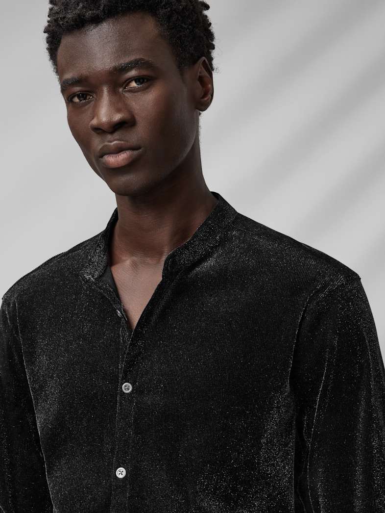 John Varvatos SIENA SHIRT Clothing Tops Shirts SIENA SHIRT BLACK