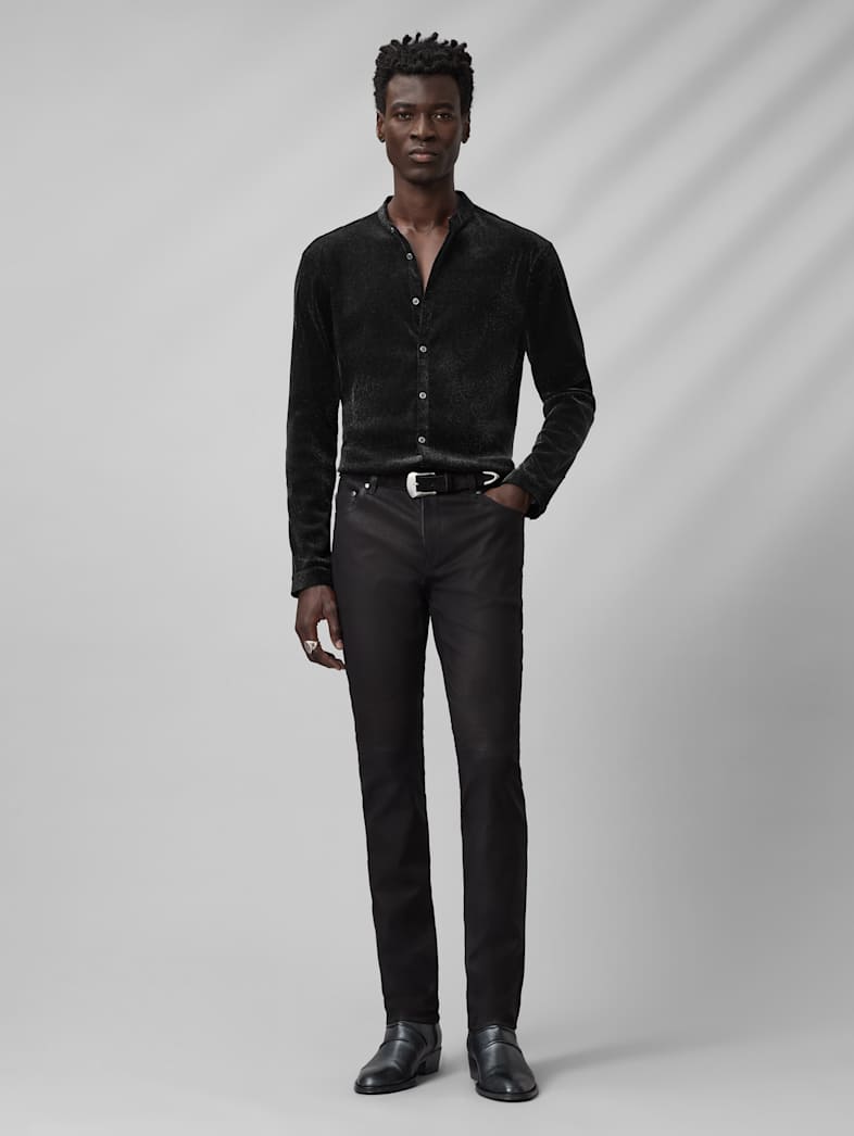 John Varvatos SIENA SHIRT Clothing Tops Shirts SIENA SHIRT BLACK