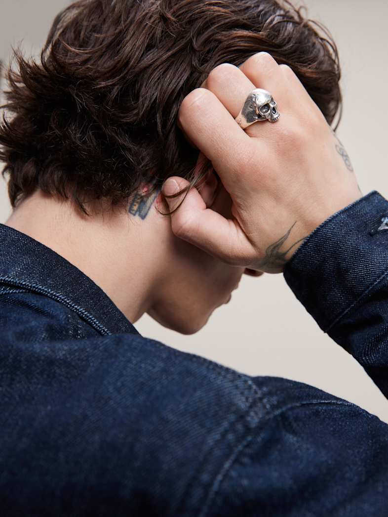 John Varvatos SKULL RING Accessories All Accessories Jewelry SKULL RING SILVER