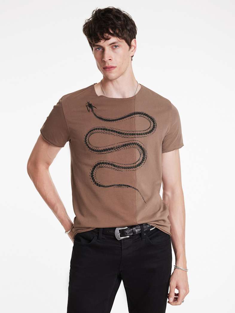 John Varvatos SNAKE BONES TEE Outlet Outlet Tops SNAKE BONES TEE MAUVEWOOD