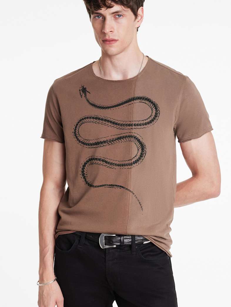 John Varvatos SNAKE BONES TEE Outlet Outlet Tops SNAKE BONES TEE MAUVEWOOD