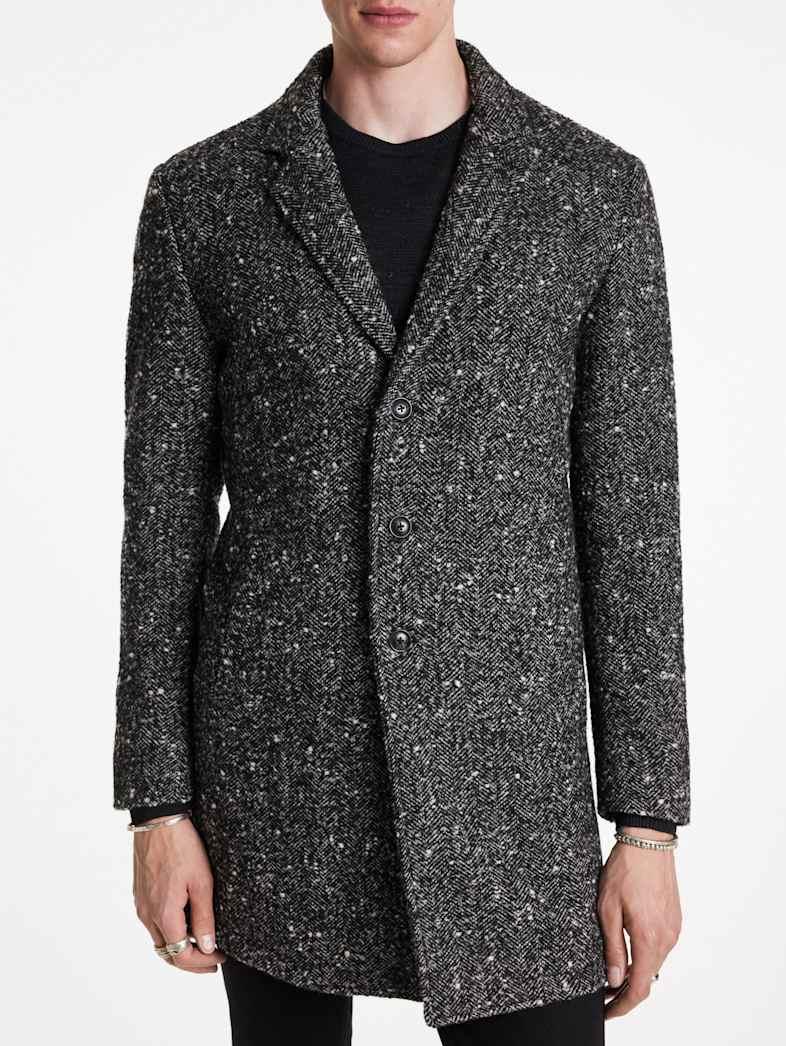 John Varvatos TEMPLETON TOP COAT Outlet TEMPLETON TOP COAT CHARCOAL GREY