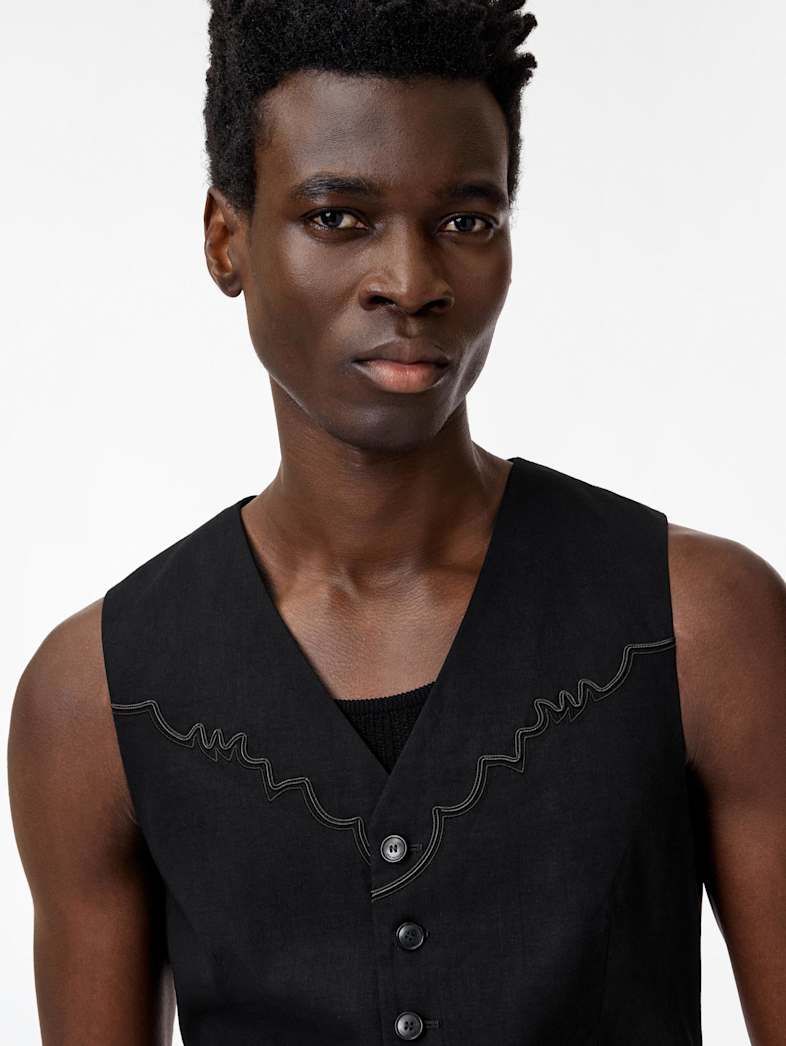 John Varvatos THEODORE VEST Clothing Featured Suiting THEODORE VEST BLACK