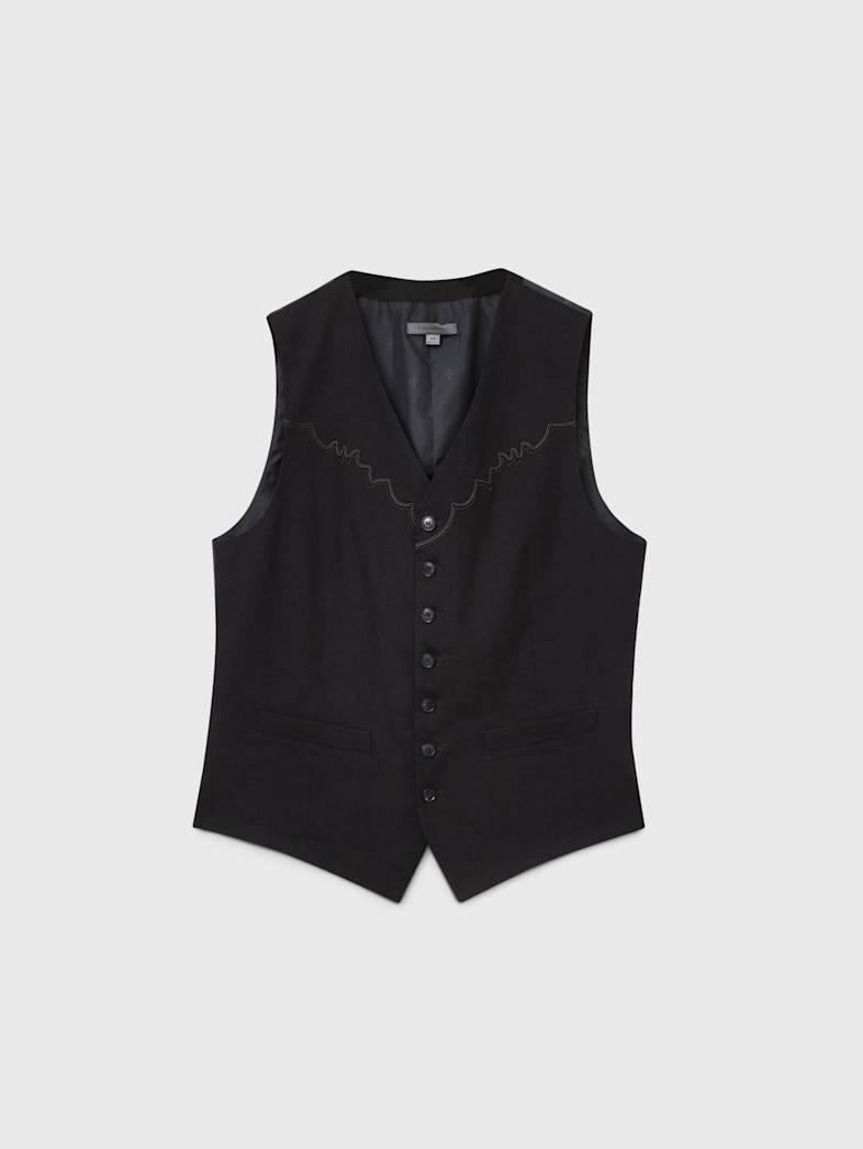 john varvatos THEODORE VEST Clothing Featured Suiting THEODORE VEST BLACK
