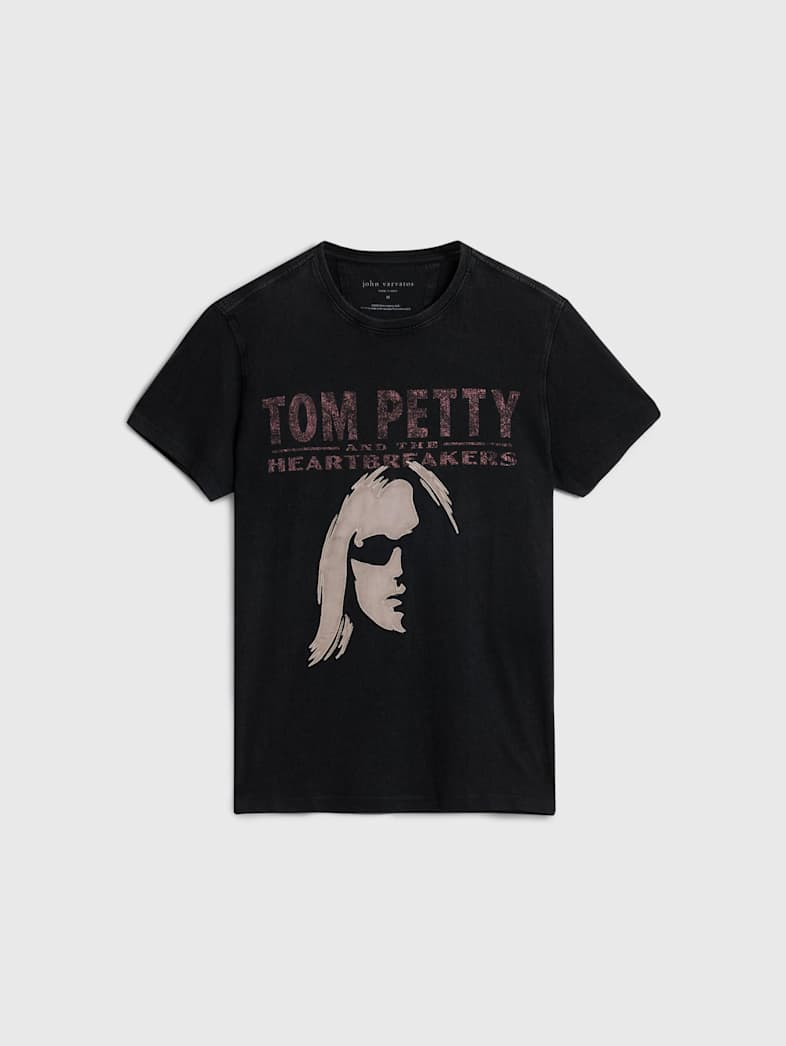 John Varvatos TOM PETTY APPLIQUE TEE Clothing Tops Graphic Tees TOM PETTY APPLIQUE TEE BLACK