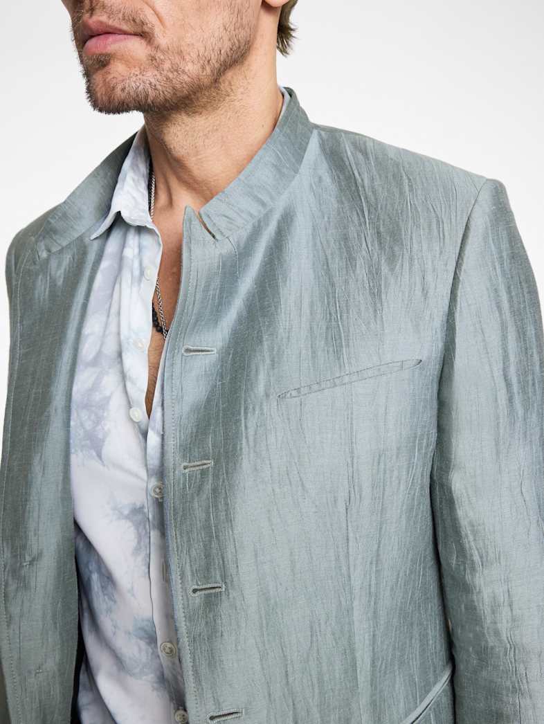 John Varvatos VARICK JACKET Outlet Outlet Leather & Outerwear VARICK JACKET CEMENT WHT