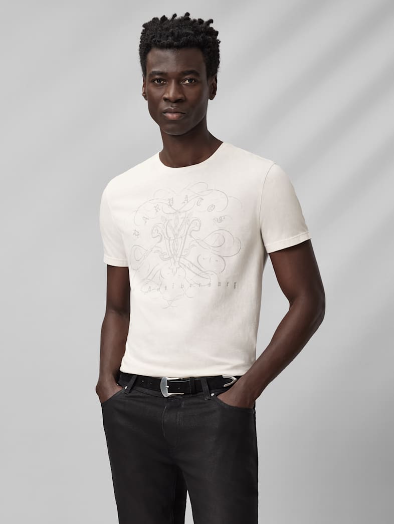 John Varvatos VARVATOS 25TH TEE Clothing Tops Graphic Tees VARVATOS 25TH TEE IVORY