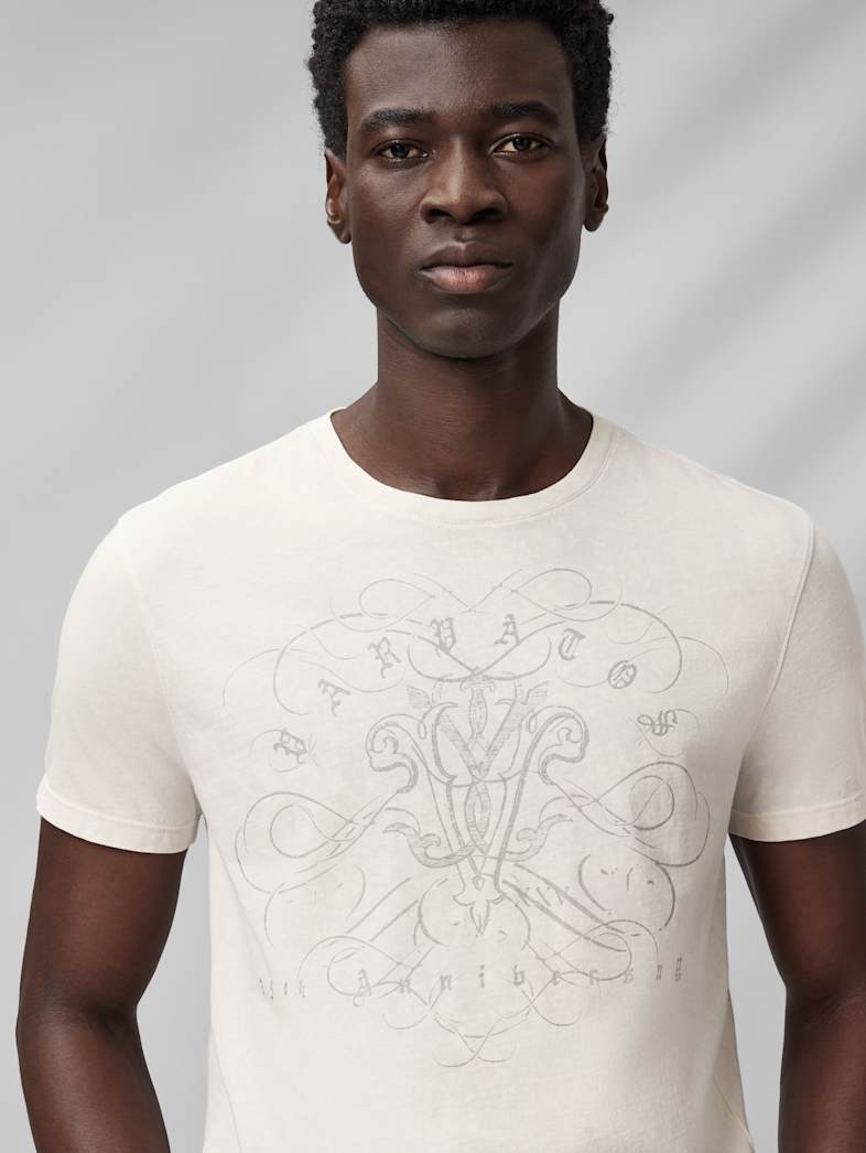 John Varvatos VARVATOS 25TH TEE Clothing Tops Graphic Tees VARVATOS 25TH TEE IVORY