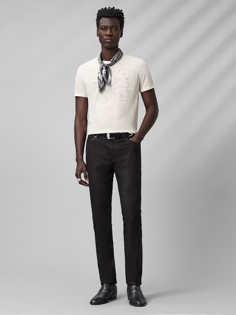 John Varvatos VARVATOS 25TH TEE Clothing Tops Graphic Tees VARVATOS 25TH TEE IVORY