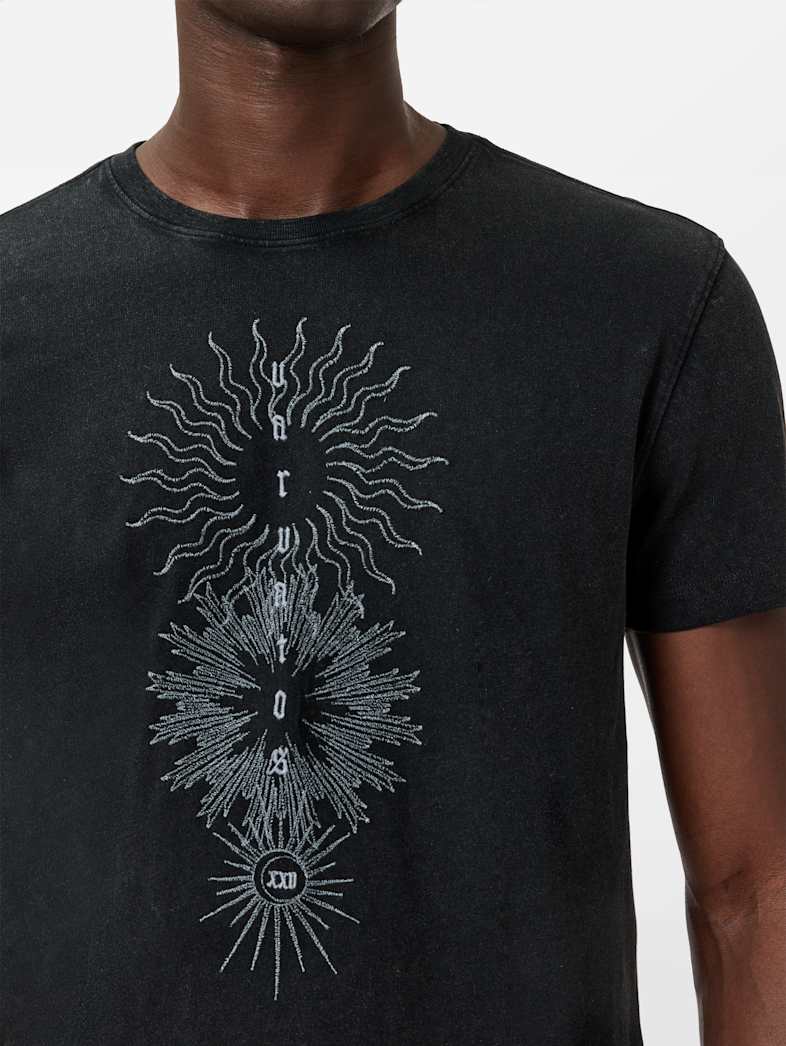 John Varvatos VARVATOS RAYS TEE Clothing Tops Graphic Tees VARVATOS RAYS TEE BLACK