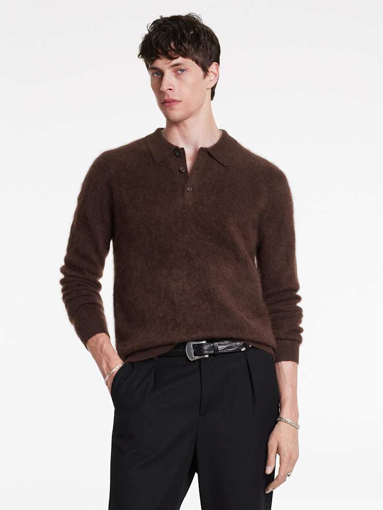 John Varvatos VERONA POLO Outlet VERONA POLO CHOCOLATE