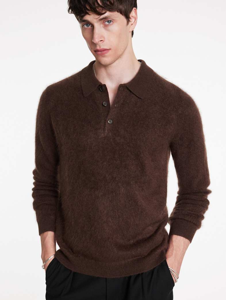 John Varvatos VERONA POLO Outlet VERONA POLO CHOCOLATE