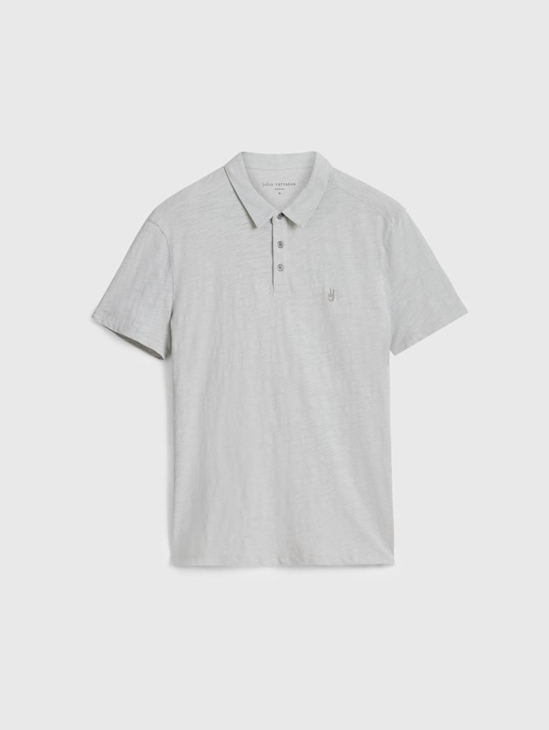 john varvatos VICTOR POLO Clothing Featured JV ESSENTIALS VICTOR POLO LIGHT GREY