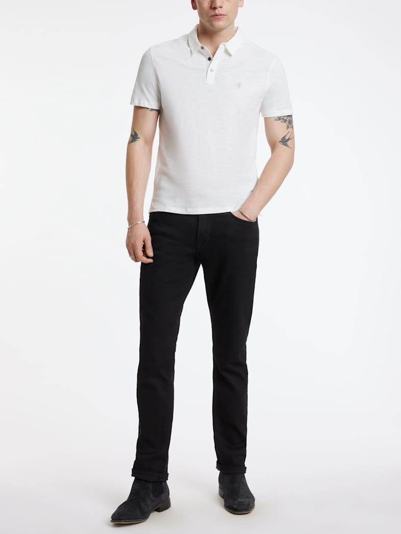 John Varvatos VICTOR POLO Clothing Featured JV ESSENTIALS VICTOR POLO SALT