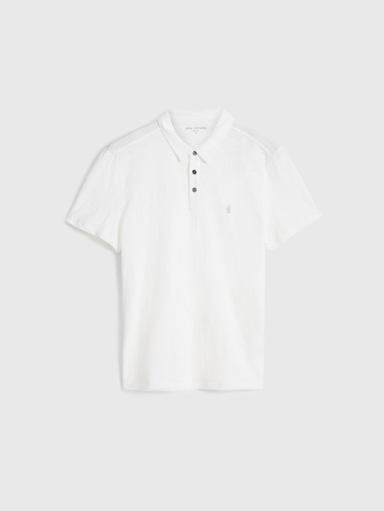 john varvatos VICTOR POLO Clothing Featured JV ESSENTIALS VICTOR POLO SALT