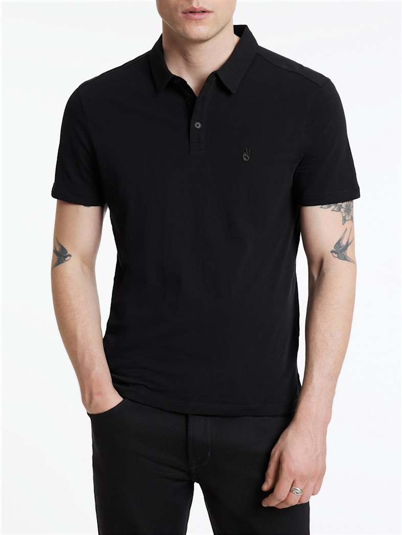 John Varvatos VICTOR POLO Clothing Featured JV ESSENTIALS VICTOR POLO BLACK