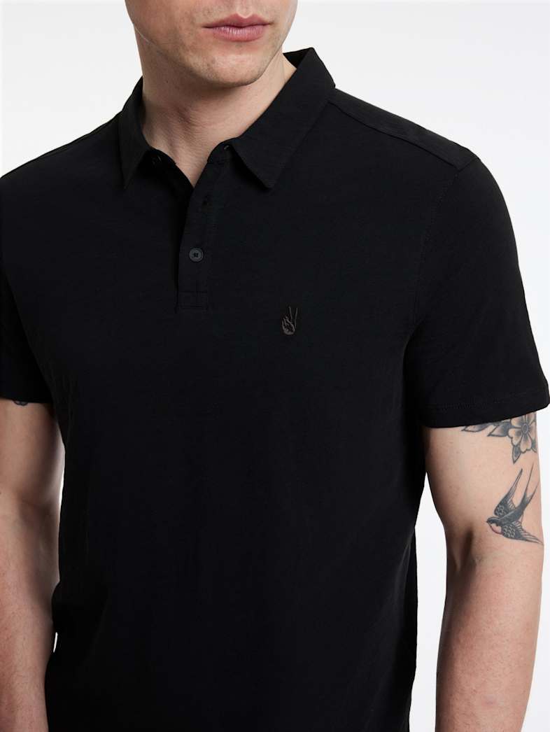 John Varvatos VICTOR POLO Clothing Featured JV ESSENTIALS VICTOR POLO BLACK