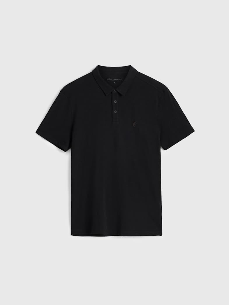 john varvatos VICTOR POLO Clothing Featured JV ESSENTIALS VICTOR POLO BLACK