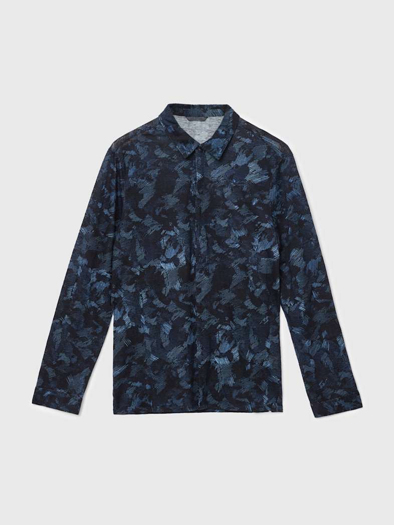 john varvatos VIENNE SHIRT Clothing Tops Shirts VIENNE SHIRT COBALT