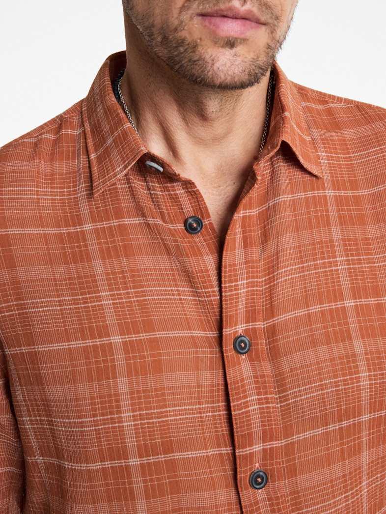 John Varvatos VINTON OVER SHIRT Outlet Outlet Tops VINTON OVER SHIRT BURNT CLAY