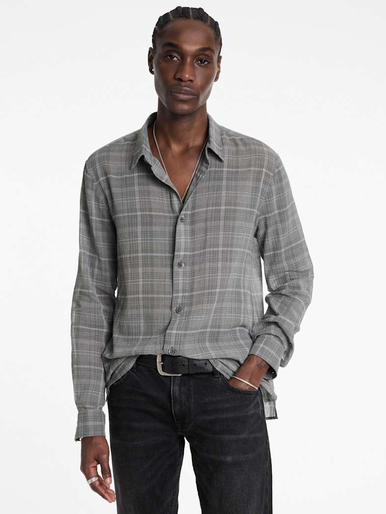 John Varvatos VINTON OVER SHIRT Outlet Outlet Tops VINTON OVER SHIRT PEBBLE