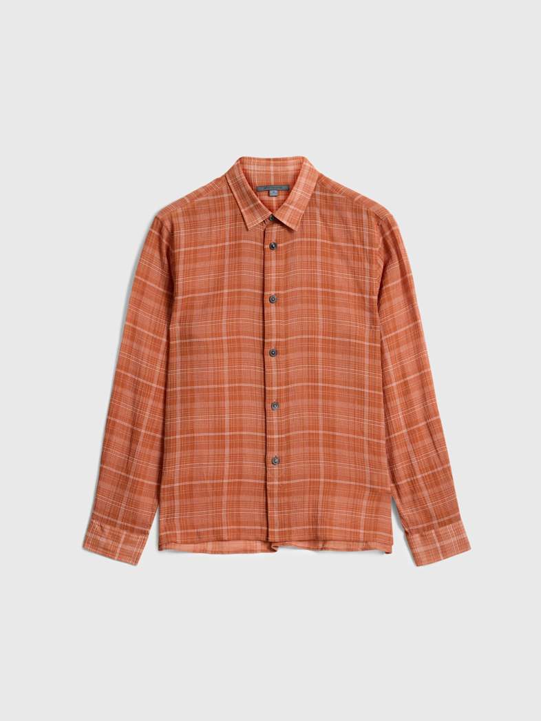 john varvatos VINTON OVER SHIRT Outlet Outlet Tops VINTON OVER SHIRT BURNT CLAY