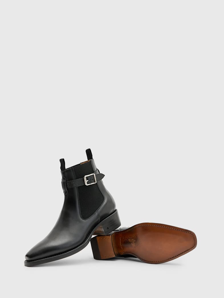 John Varvatos WALKER BUCKLE CHELSEA BOOT Outlet Outlet Shoes & Accessories WALKER BUCKLE CHELSEA BOOT BLACK