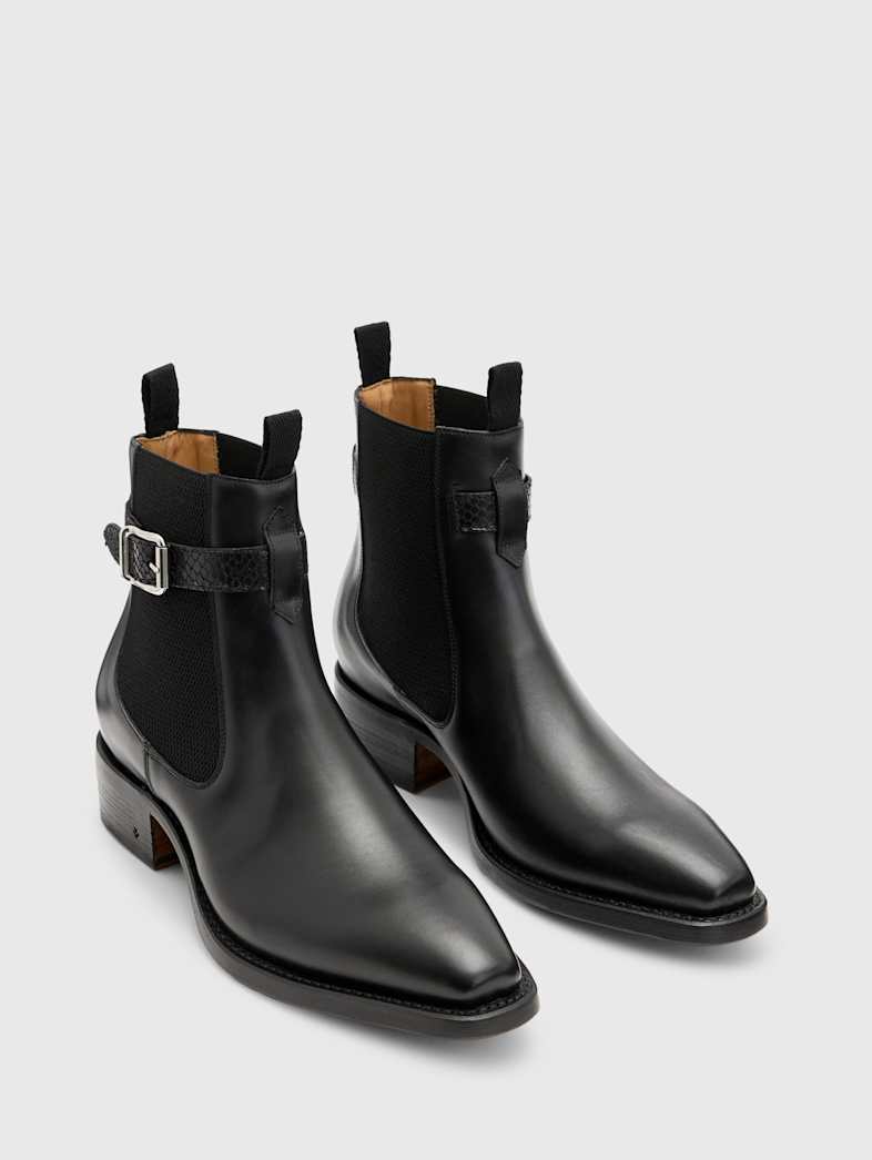 john varvatos WALKER BUCKLE CHELSEA BOOT Outlet Outlet Shoes & Accessories WALKER BUCKLE CHELSEA BOOT BLACK