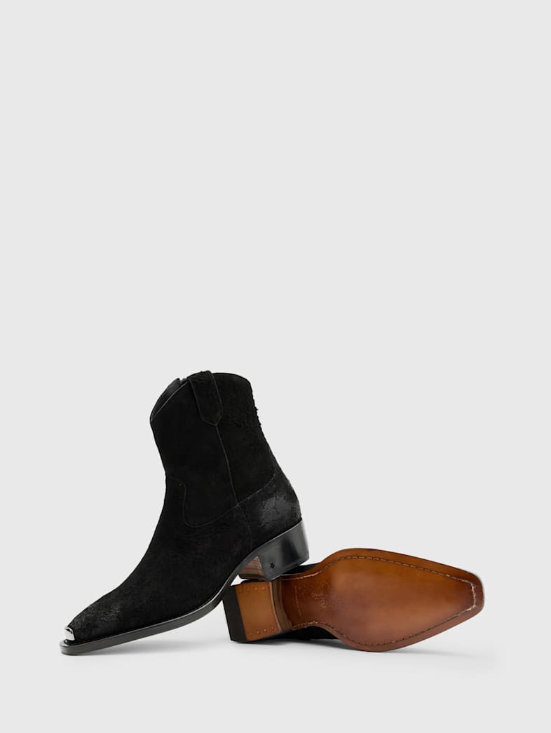 John Varvatos WALKER TIPPED WESTERN BOOT Outlet WALKER TIPPED WESTERN BOOT BLACK